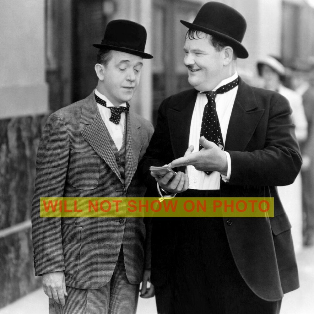 Collectible Photographic Image 8x10 Of Vintage Comedy Team, Laurel and Hardy